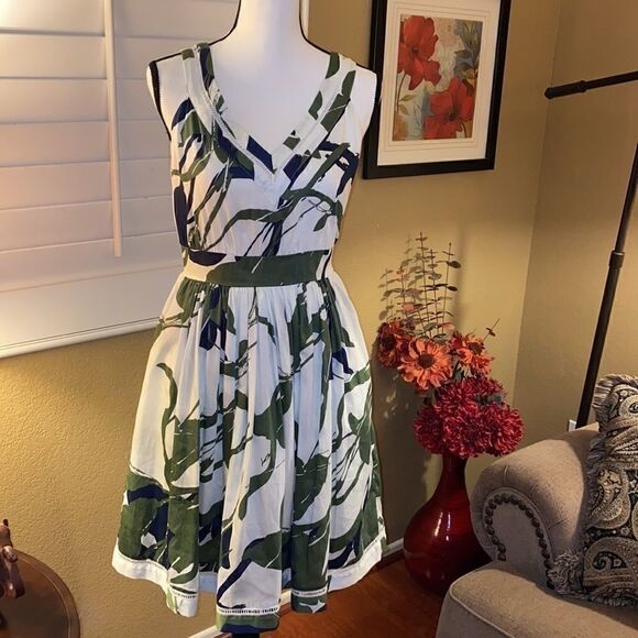 Adolfo Dominguez Midi Print Dress, Sz 38 EU/ 4 US - Picture 1 of 10